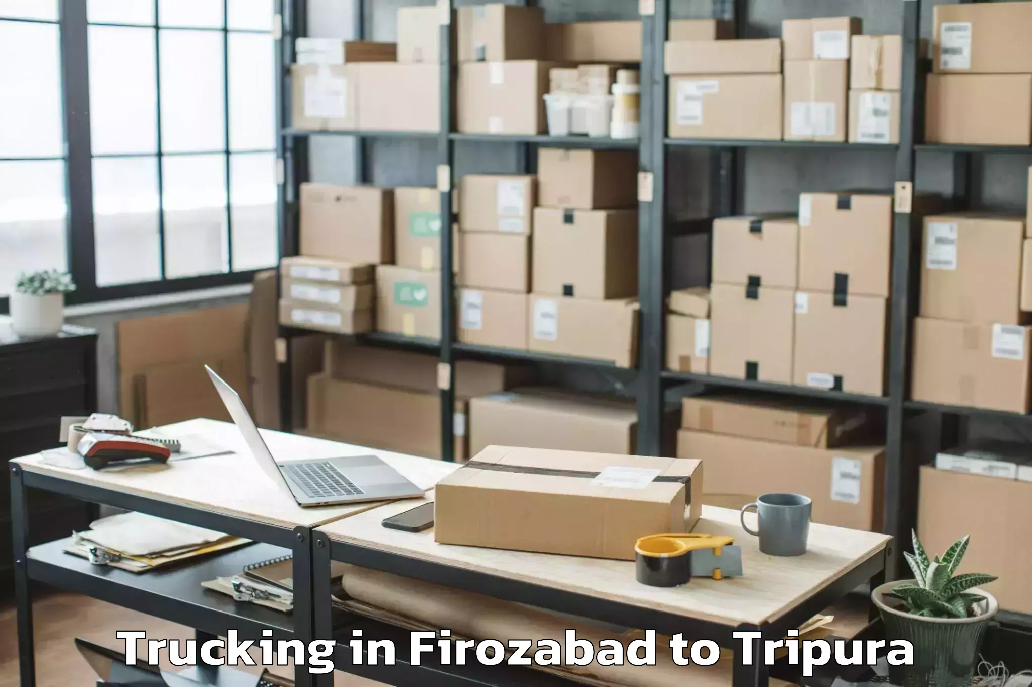 Book Firozabad to Barjala Trucking Online